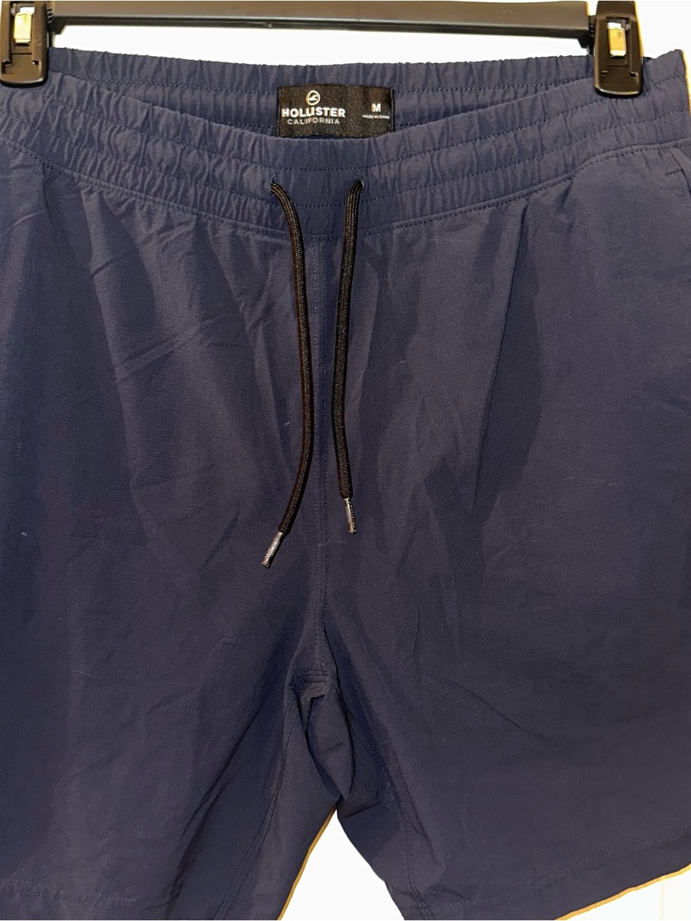 Hollister Men's Blue Active Drawstring Shorts With Comfy Liner